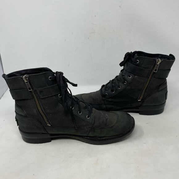 UGG Tulane Black Lace-up Waterproof Leather Womens Size 8.5 - Picture 6 of 8